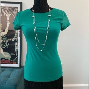 Express Factory - Green work blouse. Size Small